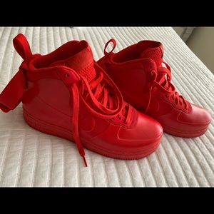 Red Nike Air Force 1 Foamposites